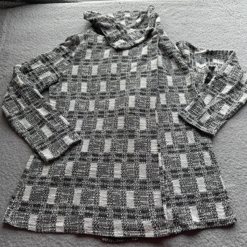 Peck & Peck Long Sleeve Cardigan Women's Size Small Cowl Neck Loose Fit‎ Tunic